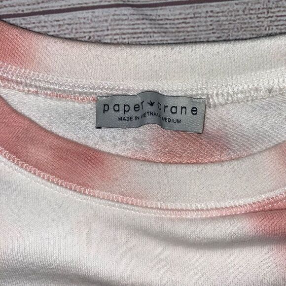 Paper Crane Crewneck Longsleeve tie dye sweatshirt sz Med women - Picture 6 of 10